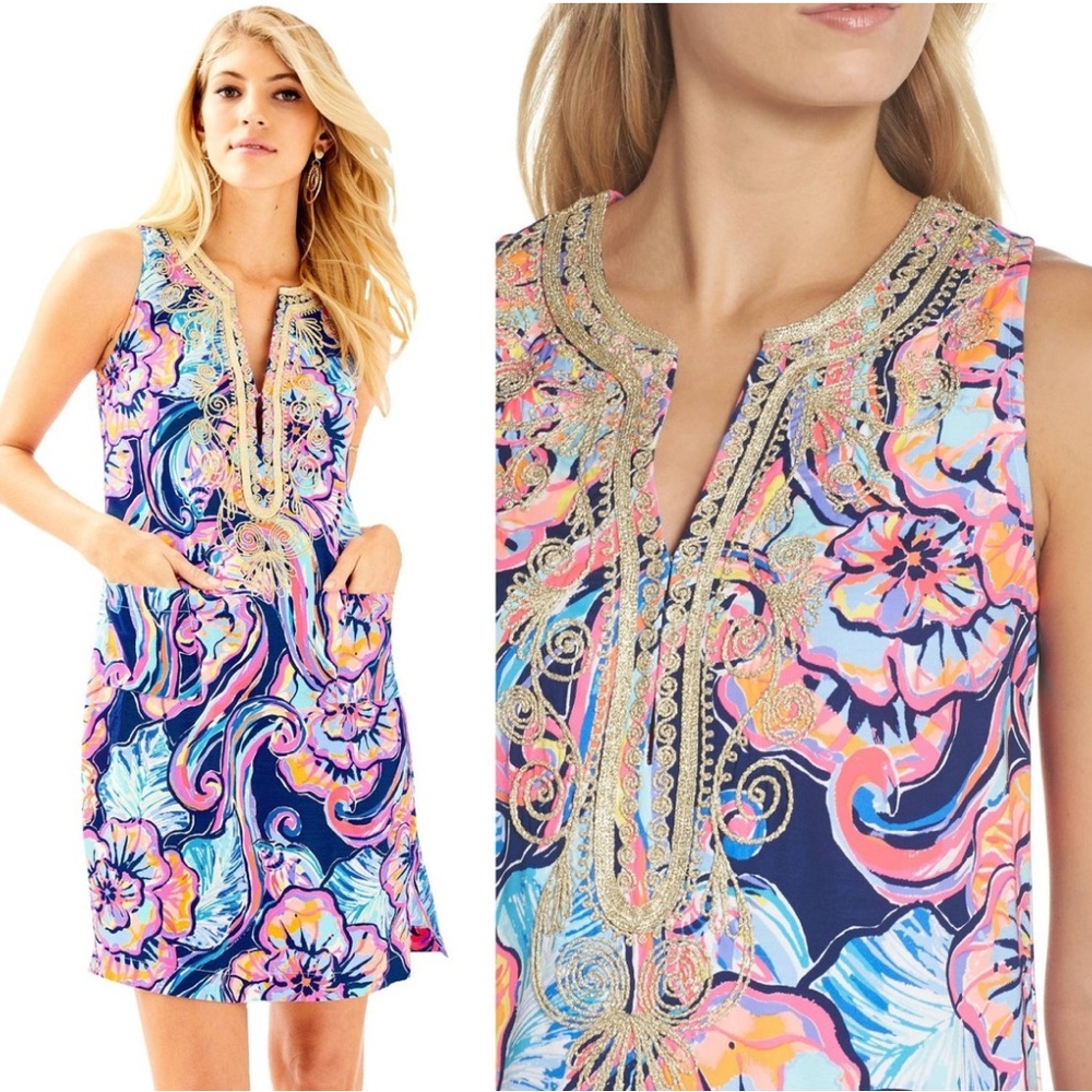 LILLY PULITZER CARLOTTA STRETCH SHIFT DRESS (4)